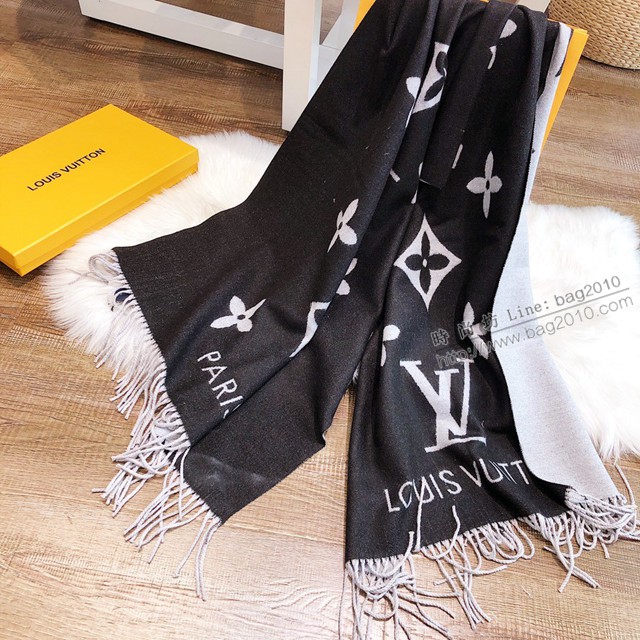 Louis Vuitton女士圍巾 路易威登經典四葉草圖案圍巾 LV高端兔絨圍巾披肩  mmj1650